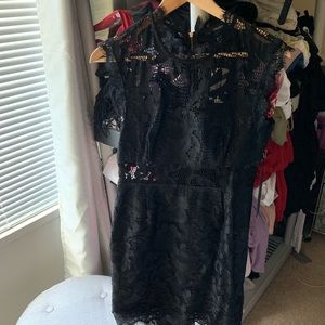 Black lace dress